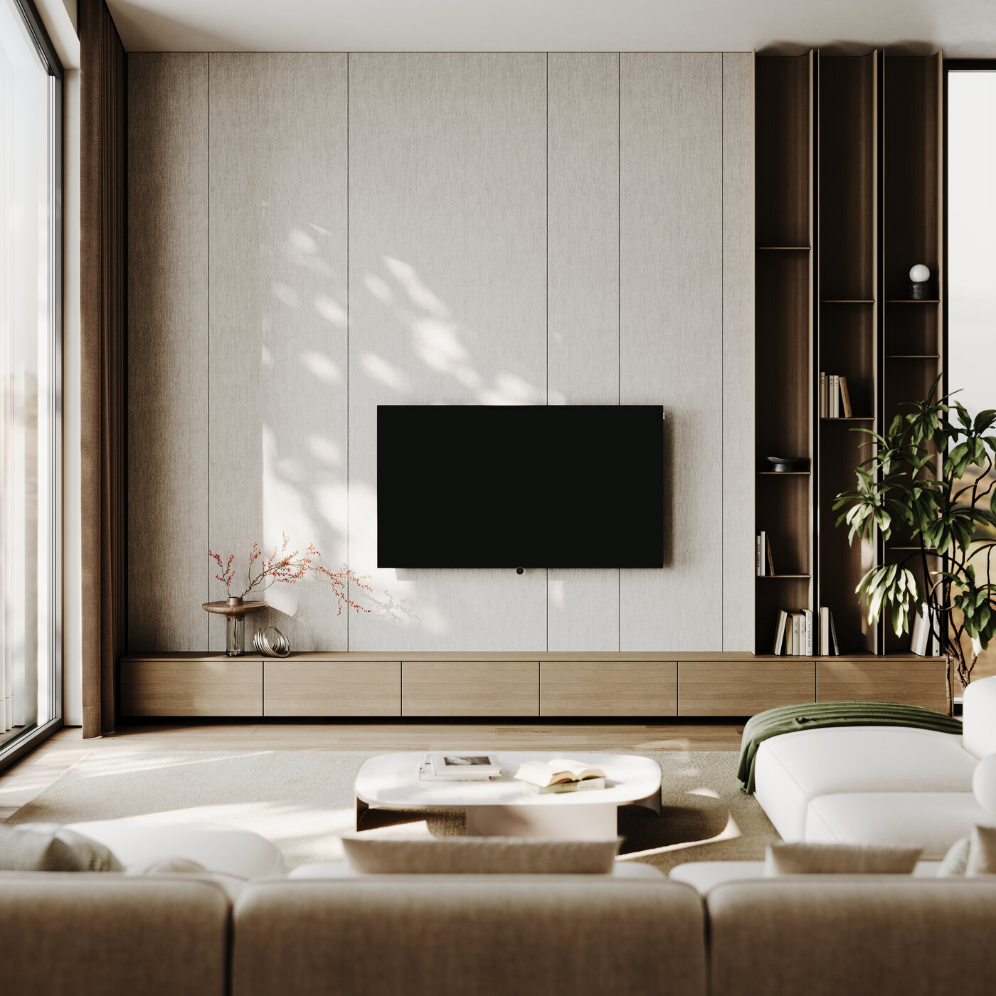 TV Inspire an einer hellen Wand